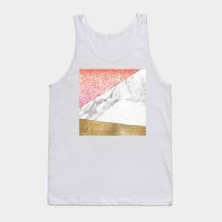 Arty rose gold glitter marble Tank Top